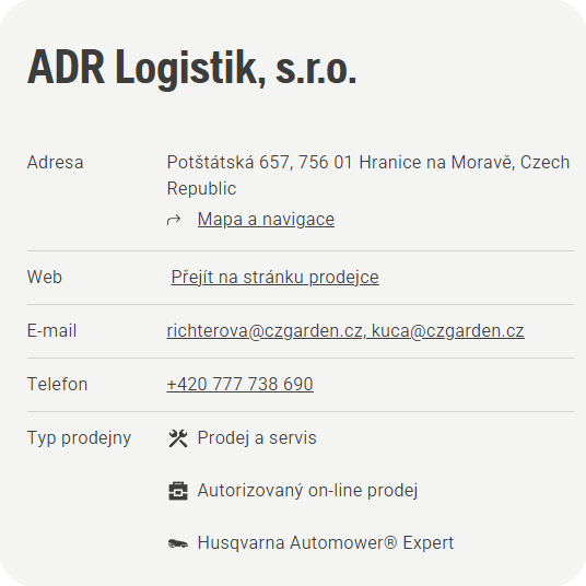 Ověření autorizace Husqvarna – CZ Garden